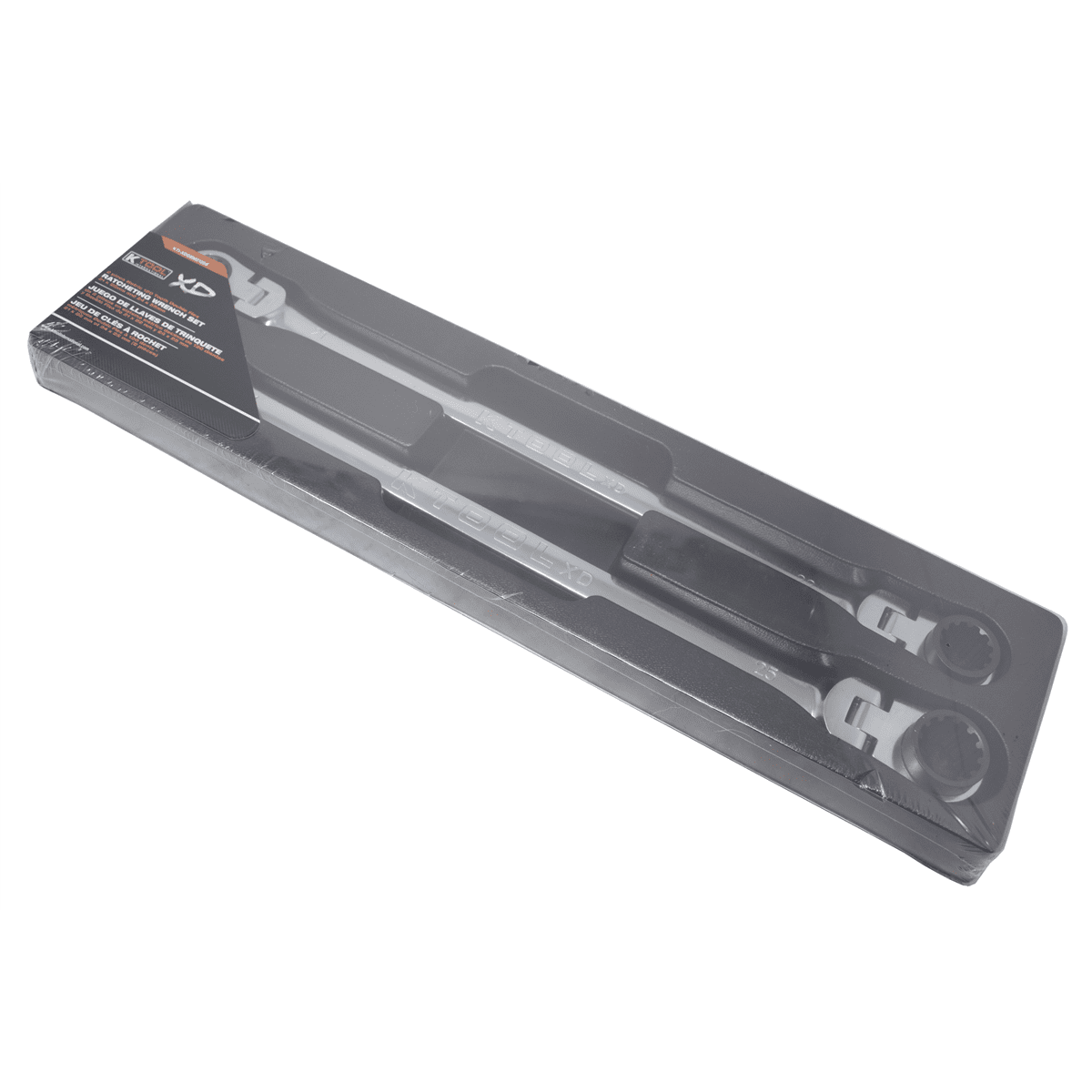 K Tool International Wrench Set 2 Piece Ratcheting Double Flex 120 Tooth