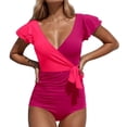 thumbnail image 1 of Women's Sexy Solid Color Plus Size Bikini Swimsuit Perfect For Beach, 1 of 4
