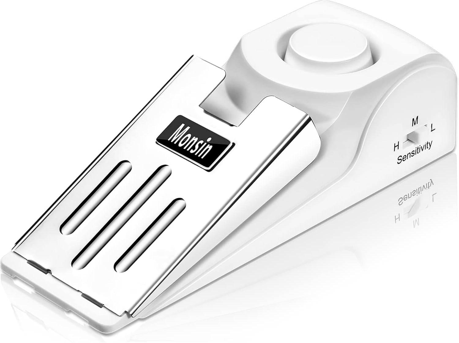 Door Stop Alarm, Door Stopper with 120DB Security Alarm, Floor Wedge Doorstop for Travel Apartment Home House (Pack of 2)