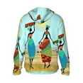 thumbnail image 3 of Uemuo African Women Pattern Women's Full Zip UPF 50+ Sun Protection Hoodie Jacket Long Sleeve Sun Shirt Hiking Outdoor Performance with Pockets-3X-Large, 3 of 9