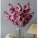 thumbnail image 2 of Xiao Hua 3 flores artificiales de orquídea polilla, flores falsas, flores artificiales para decoración de bodas, color champán, 2 of 5