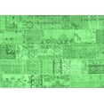 thumbnail image 1 of Ahgly Company Indoor Rectangle Patchwork Emerald Green Transitional Area Rugs, 8' x 10', 1 of 4