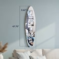 thumbnail image 5 of American Art Decor Surfboard Photo Collage Wall Decor - Coastal Surfboard Picture Frame, Beach Wall Decor for Home & Bathroom, Holds 8 Photos, Great Wave Off Kanagawa Navy/Blue/Off-White 48" × 14", 5 of 5