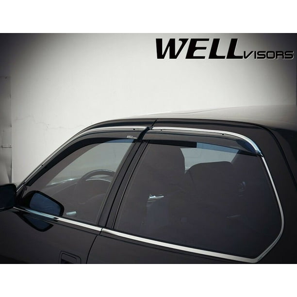 Wellvisors Replacement For 1995 2000 Lexus Ls400 Clip On Chrome Trim Smoke Tinted Side Rain Guard Window Visors Deflectors 3 847lx014 Walmart Com Walmart Com