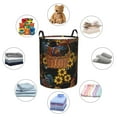 thumbnail image 6 of Haiem Embroidery Chicken Rooster Leather Dirty Clothes Laundry Basket,Sturdy & Waterproof,Collapsible Round Design For Efficient Space Management,Multi-Purpose Storage Basket, 6 of 8