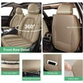 thumbnail image 5 of DIKSOAKR Car Seat Covers Fit for Toyota Prius 2001-2015: 2 Row 5 Seats Full Set Faux Leather Seat Covers Waterproof Automotive Seat Cushion Protector(5 Seats,Beige), 5 of 9