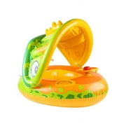 Baby Buoy Beach Accessories Pool Float Ring Inflatable Kids Trainer Infant Swimming Sunshade Swim Child Summer Circle Seat Rings Emerald green