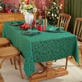 thumbnail image 2 of SASTYBALE Christmas Tablecloths for Square Tables, SpillProof Jacquard Holly Berry Leaves Table Cloth, Heavyweight Table Cover for Winter, Holiday, Dinner Decor, 2 of 5