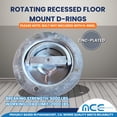 thumbnail image 3 of Mega Cargo Control Mega Cargo Control Rotated Floor Mount Round Tie-Down D Ring - (10-Pack) WLL: 2000 lbs, 3 of 7