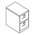 thumbnail image 4 of HON 2-Drawer Office Filing Cabinet - 310 Series Full-Suspension Letter File Cabinet, 26.5"D, Black (H312), 4 of 6