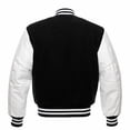 thumbnail image 4 of Man’s Varsities Baseball Jackets Letterman Jackets Wool Body Leather Sleeves Baseball Bombers Jackets Windbreaker, 4 of 9
