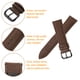 thumbnail image 4 of Correas de reloj de cuero Uxcell de 22 mm, correa de cuero de vaca de grano fino, correa de reloj para mujeres y hombres, marrón y negro, 4 of 6