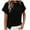 Black, variant on Trendy Ribbed Womens Tops Summer Short Sleeve Loose Casual T Shirts Tops