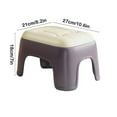 thumbnail image 3 of Plastic Step Stool for Kids & Adults | Stackable Small Stool with Thickened Seat | 18cm Height for Living Room & Bathroom | Brown & Gray Options, 3 of 6