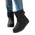 thumbnail image 2 of Womens Winter Snow Boots With Warm Fur Lining Comfortable Booties Non Slip Waterproof Outdoor Shoes (Black,40), 2 of 8