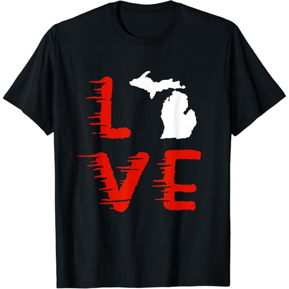 Michigan Detroit D Motor City Mitten Tee T-Shirt