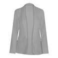 thumbnail image 4 of LEAVINGSUO 2023 Fall Winter Plus Size Coats for Women Clearance Women's Workout Fall Cropped Long Sleeve Notched Sexy Casual Blazers Top Coat, 4 of 5