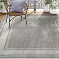 thumbnail image 2 of Home Dynamix Tripoli Julie Modern Border Indoor/Outdoor Area Rug, Grey/Ivory, 7'10"x10'2", 2 of 9