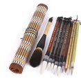 thumbnail image 5 of Corciosy Shanlian Hubi Writing Brush Chinese Calligraphy Brush Set Kanji Japanese Sumi Painting Drawing Brushes 10 Piece/Set+Roll-up Bamboo Brush Holder, 5 of 9