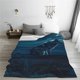 thumbnail image 5 of Balery Lonely Night Wolf Manta de Felpa Suave y Acogedora – Cobija de Franela Aterciopelada para Cama, Lavable y Cálida para Sofá, Mascotas, Transpirable-50"x40", 5 of 7