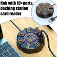 thumbnail image 3 of Big sale! USB 2.0 Hub 10 Ports Multi Splitter Adapter HighSpeed USBSplitter Power Adapter/ G1X2, 3 of 8