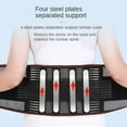 thumbnail image 3 of Lumbar Support Waist Belt Health Therapy Breathable Back Spine Support Corset for Disc Herniation Pain Relief Men Women (Black,XL), 3 of 7