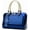 Blue, variant on Elegant Designer Crossbody Shoulder Bags Tote Women Upscale Patent Leather Top Handle Handbag Lady Purse