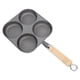thumbnail image 4 of Sartén para huevos de 4 tazas, sartén para huevos de hierro fácil de limpiar, evita que se pegue, con mango de madera para el desayuno, 4 of 10