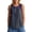 Grey, variant on Asymmetrical Layered Tank Top with Button Loose Fit Casual Sleeveless Blouse Womens Top Athletic plus Size Top Dressy Top Women