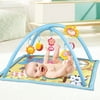 Baby Play Mat Play Gym Mat- 5 Toys and Musical Activity Baby Tummy Time Mat (Blue)