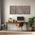 thumbnail image 3 of Modern Wooden Wall Sculptures - Set of 3 - Home Decor Accent - Large Wall Art for Living Room, Bedroom, Office - Easy Installation (Walnut, Large - Mountain and Sun, Unframed), 3 of 8