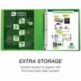 thumbnail image 4 of Samsill U86378 11 in. x 8.5 in. 3 Rings 1 in. Capacity Earth’s Choice Plant-Based Durable Fashion View Binder - Lime (2/Pack), 4 of 6