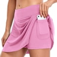 thumbnail image 3 of Pxiakgy skirts for women Women Tennis Skirts Inner Shorts Elastic Sports Golf Skorts With Pockets Pink + M, 3 of 8