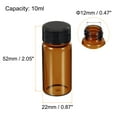 thumbnail image 3 of Unique Bargains Bouteille de Stockage en Verre Réactif 10mL Bouchon à Vis Rond Plastique Laboratoire Maison Marron 12 Pack, 3 of 5