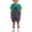 Green, variant on Cethrio Boys Cotton Outfit Sets, Short Sleeve 3 Piece Summer T-shirts Overalls and Socks Set Blue Size 10-12