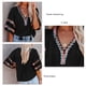 thumbnail image 3 of Blusa de media manga bordado de borlas con estilo de algodón suave cuello en V para fiestas de vacaciones para citas ANGGREK Otros, 3 of 6