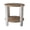 Brown+White | 20 Inch, variant on GZXS Farmhouse 2-Tier End Table, 20" Wooden Round Side Table with Carved Legs and Open Shelf, for Living Room or Small Space, Natural Brown and Distressed White