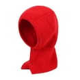 thumbnail image 2 of Women Balaclava - Elastic Knitted Scarf Hat Beanie Fleece Hood Cycling Ski Face Covering Ear Protection Winter Cap, 2 of 7