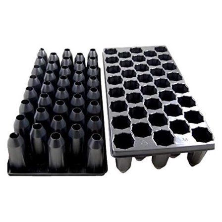 38 Cell Plug Trays - 5 Pack - Seed Starting & Propagation Tray - Deep 5" Cells for Tomatoes, Peppers, Vegetable Seedlings - Reusable 1020 Tray Compatible