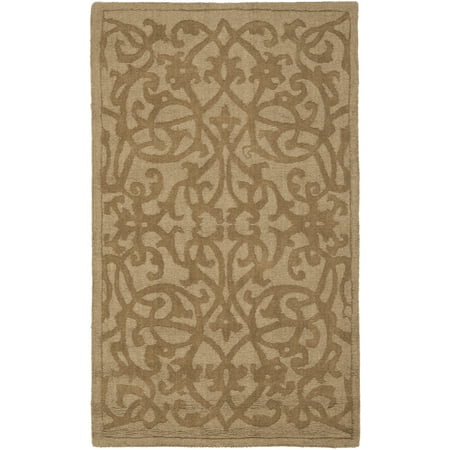 SAFAVIEH Impressions Clarisse Geometric Wool Area Rug  Light Brown  3  x 5 Impressions Rug Collection. High/Low Pile Area Rugs. The Impressions Collection features finely crafted  high-low pile area rugs. Each is made with a plush  luxurious New Zealand wool pile for brilliant  color on color tones and high-touch texture. Impressions area rugs radiate modern character that will enliven the decor of any room of your home. Available in a wide selection of colors  designs and sizes  including hallways runner or foyer rugs.