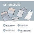 thumbnail image 6 of Large Packing Cube Set with See Through Mesh- Compression Packing Cubes Travel Organizers (White), 6 of 7