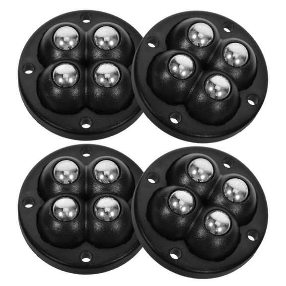 Hemoton  4 Pcs Adhesive Universal Wheel Furniture Sliders Caster Wheels Black