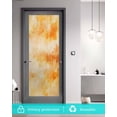 thumbnail image 5 of Window Privacy Film Orange Stained Glass Window Film Decorative Sun Block Window Cover Watercolor Farmhouse Ombre Abstract Texture Window Clings Static Adhesive Sticker for Bathroom 23.6"x59", 5 of 7