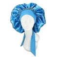 thumbnail image 1 of Silk Bonnet Satin Bonnet For Sleeping Bonnet With Tie Band Night Cap, 1 of 4