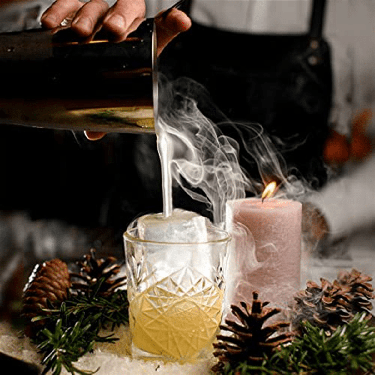 6X Clear Ice Maker, Clear Ice Square Tray Make 8 Big Square Ice Square, Crystal Clear Ice Square Maker for Cocktails