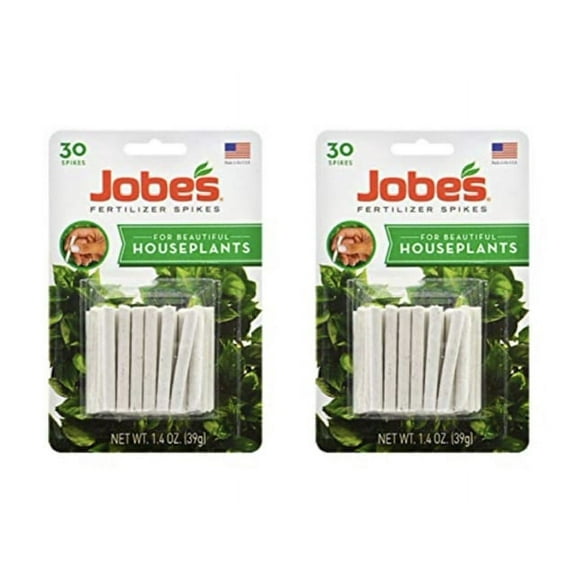 Jobe's Fertilizer Spikes for Houseplants, 30-Count Pack, Two Packs (60 Spikes)