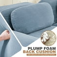 thumbnail image 4 of Aukfa 82" Modular Sectional Sofa, 28" Deep Seats, Corduroy Fabric, Cloud-Comfort Loveseat, Blue, 4 of 8