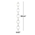 thumbnail image 4 of DecMode Contemporary Metal Beveled Oval Shape Wall Mirror with Silver Foil Finish, 7"W x 58"H, 4 of 14