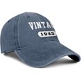 thumbnail image 3 of 80th Birthday Gifts for Men Women Hats 1943 Vintage 80 Year Old Embroidered Baseball Cap, 3 of 5