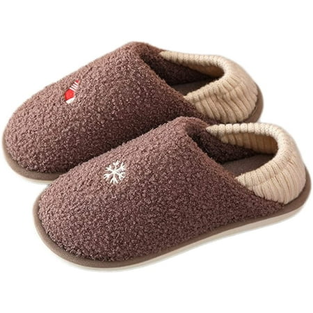 

PIKADINGNIS Women Closed Heel Warm Winter Slippers Girls Plush Fuzzy Slipper Memory Foam House Shoes Indoor Outdoor